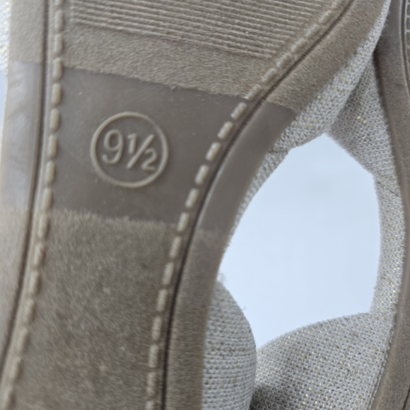 A New Day Julie D'Orsay Cream Linen Pointed Toe Flats Size 9.5 Minimalist Chic - Picture 6 of 7